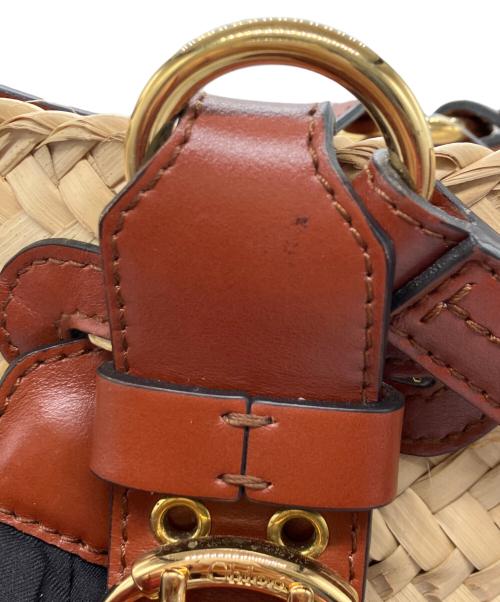 Chloe（クロエ）Chloe (クロエ) パニエバスケットバッグ ブラウン×ブラックの古着・服飾アイテム