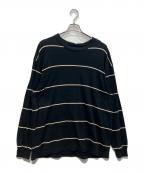 BLURHMSブラームス）の古着「C/NAPP Border L/S Tee　BHS24S024」｜ブラック