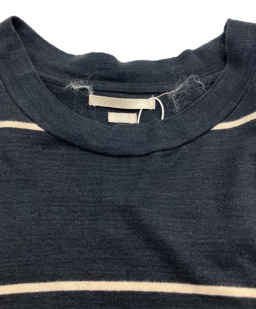 BLURHMS（ブラームス）BLURHMS (ブラームス) C/NAPP Border L/S Tee　BHS24S024 ブラック サイズ:3の古着・服飾アイテム