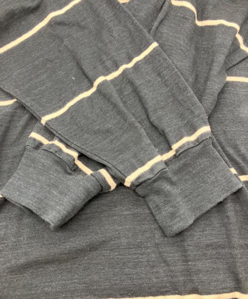 BLURHMS（ブラームス）BLURHMS (ブラームス) C/NAPP Border L/S Tee　BHS24S024 ブラック サイズ:3の古着・服飾アイテム