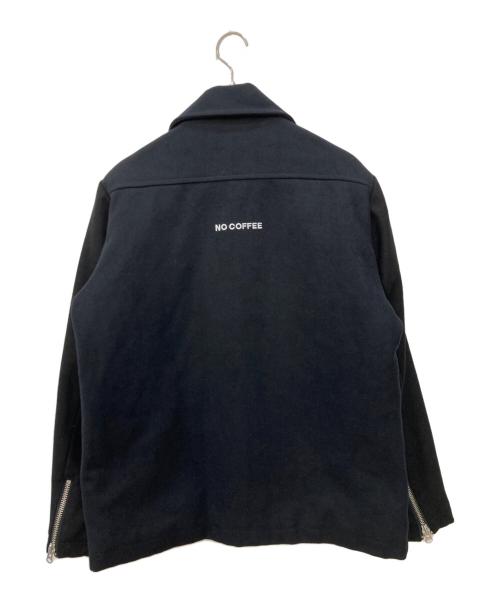 NO COFFEE（ノーコーヒー）NO COFFEE (ノーコーヒー) ライダースPコート ブラック サイズ:Ｍの古着・服飾アイテム