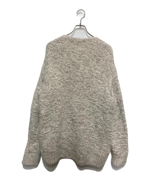 saby（サバイ）saby (サバイ) SURI ALPACA KNIT CARDIGAN　スーリ アルパカ ニット カーディガン ライトグレー サイズ:Lの古着・服飾アイテム