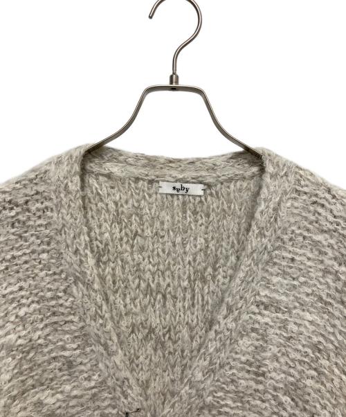 saby（サバイ）saby (サバイ) SURI ALPACA KNIT CARDIGAN　スーリ アルパカ ニット カーディガン ライトグレー サイズ:Lの古着・服飾アイテム