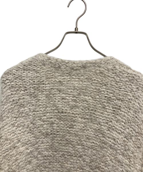 saby（サバイ）saby (サバイ) SURI ALPACA KNIT CARDIGAN　スーリ アルパカ ニット カーディガン ライトグレー サイズ:Lの古着・服飾アイテム