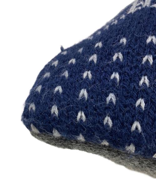 COMME des GARCONS SHIRT（コムデギャルソンシャツ）COMME des GARCONS SHIRT (コムデギャルソンシャツ) ニット トートバッグ ネイビー×グレーの古着・服飾アイテム