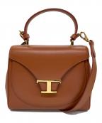 TOD'Sトッズ）の古着「レザー 2WAYハンドルバッグ」｜ブラウン