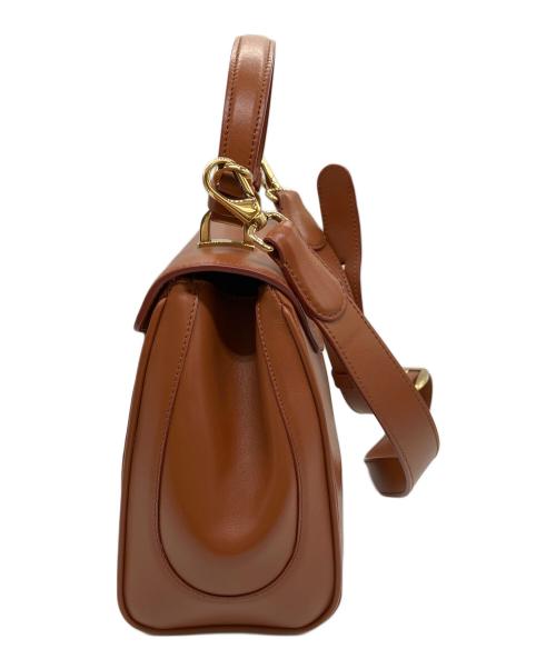 TOD'S（トッズ）TOD'S (トッズ) レザー 2WAYハンドルバッグ ブラウンの古着・服飾アイテム