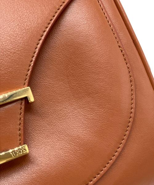 TOD'S（トッズ）TOD'S (トッズ) レザー 2WAYハンドルバッグ ブラウンの古着・服飾アイテム