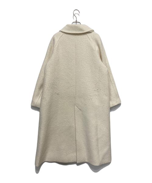 SHIPS（シップス）SHIPS (シップス) LA TORRE: ブークレ ステンカラー コート ホワイト サイズ:38の古着・服飾アイテム