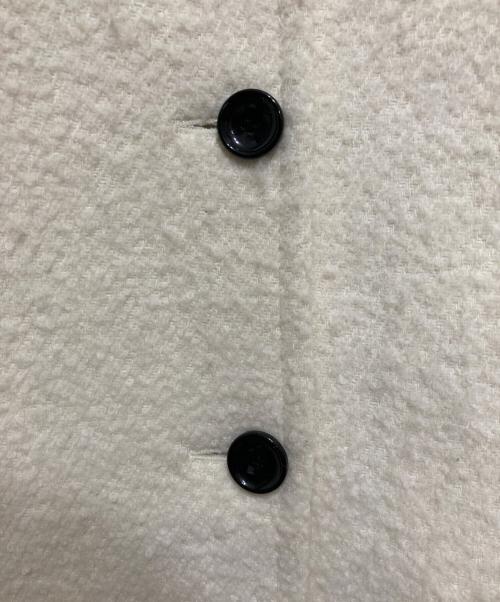 SHIPS（シップス）SHIPS (シップス) LA TORRE: ブークレ ステンカラー コート ホワイト サイズ:38の古着・服飾アイテム