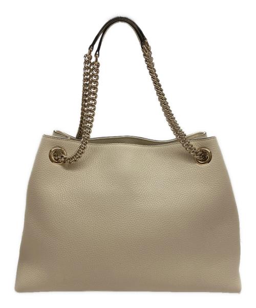 GUCCI（グッチ）GUCCI (グッチ) チェーントートバッグ オフホワイトの古着・服飾アイテム