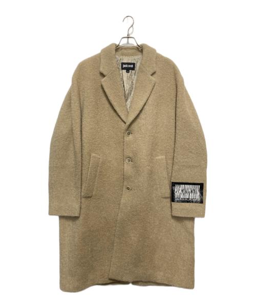 JUST CAVALLI（ジャストカヴァリ）JUST CAVALLI (ジャストカヴァリ) ウール混チェスターコート ベージュ サイズ:54の古着・服飾アイテム