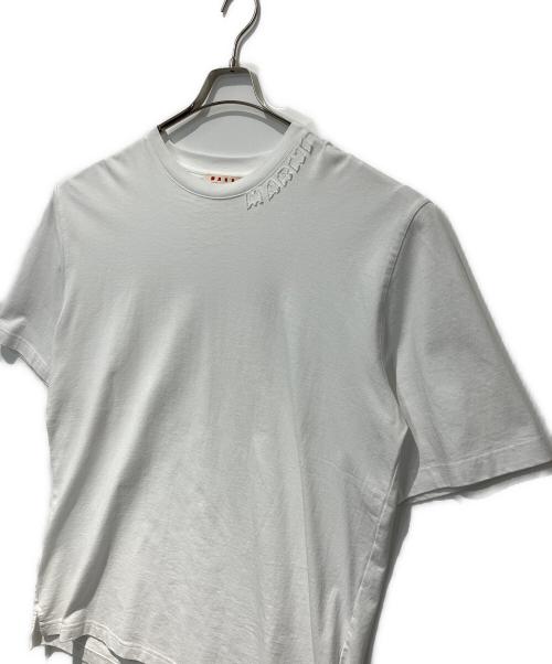 MARNI（マルニ）MARNI (マルニ) オーガニックコットンオーバーサイズロゴTシャツ ホワイト サイズ:50の古着・服飾アイテム