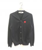 PLAY COMME des GARCONS×INVADEプレイコムデギャルソン×）の古着「ウールカーディガン　AZ-N084」｜ブラック