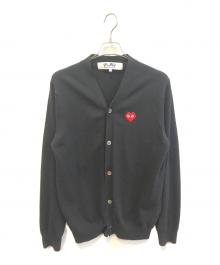 PLAY COMME des GARCONS×INVADE（プレイコムデギャルソン）の古着「ウールカーディガン　AZ-N084」｜ブラック