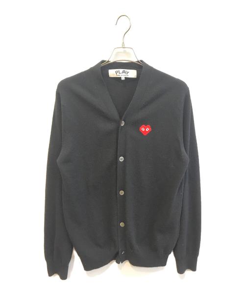PLAY COMME des GARCONS（プレイコムデギャルソン）PLAY COMME des GARCONS (プレイコムデギャルソン) INVADE ウールカーディガン　AZ-N084 ブラック サイズ:XLの古着・服飾アイテム