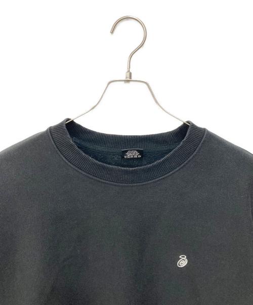 stussy（ステューシー）stussy (ステューシー) Swirl Applique Crew Sweat ブラック サイズ:Ｍの古着・服飾アイテム