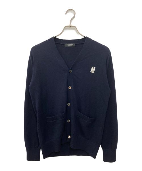 UNDERCOVER（アンダーカバー）UNDERCOVER (アンダーカバー) ロゴ刺繍カーディガン ネイビー サイズ:2の古着・服飾アイテム