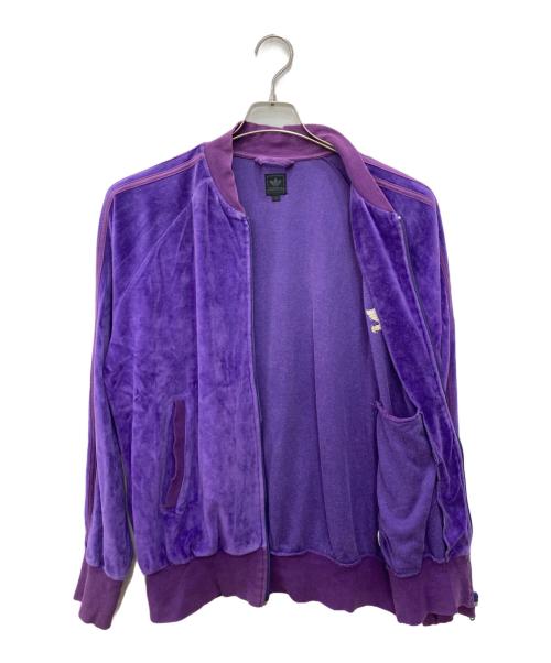 adidas（アディダス）adidas (アディダス) 00’sベロアトラックジャケット パープル サイズ:Lの古着・服飾アイテム