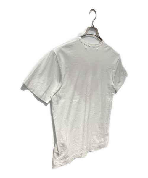 PLAY COMME des GARCONS（プレイコムデギャルソン）PLAY COMME des GARCONS (プレイコムデギャルソン) ハートロゴワッペンTシャツ ホワイト×レッド サイズ:Lの古着・服飾アイテム