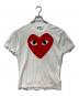PLAY COMME des GARCONS（プレイコムデギャルソン）の古着「ハートロゴワッペンTシャツ」｜ホワイト×レッド