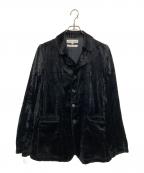 COMME des GARCONS SHIRTコムデギャルソンシャツ）の古着「ベロアジャケット」｜ブラック