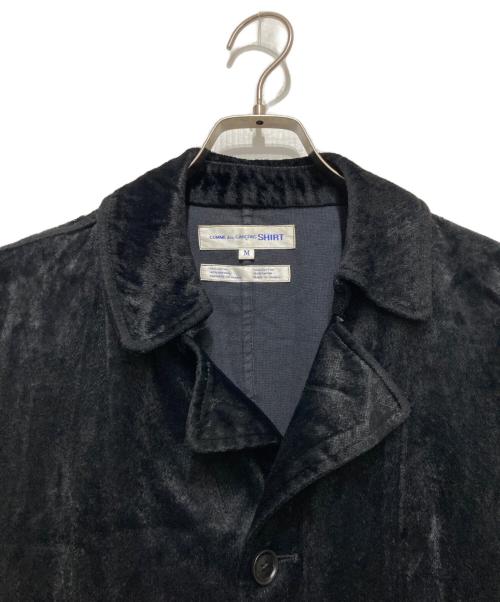 COMME des GARCONS SHIRT（コムデギャルソンシャツ）COMME des GARCONS SHIRT (コムデギャルソンシャツ) ベロアジャケット ブラック サイズ:Mの古着・服飾アイテム