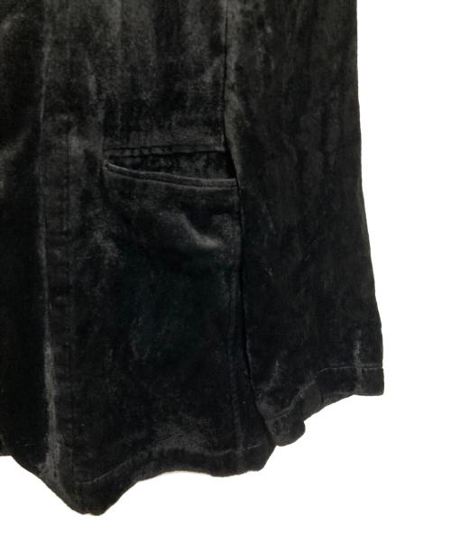 COMME des GARCONS SHIRT（コムデギャルソンシャツ）COMME des GARCONS SHIRT (コムデギャルソンシャツ) ベロアジャケット ブラック サイズ:Mの古着・服飾アイテム