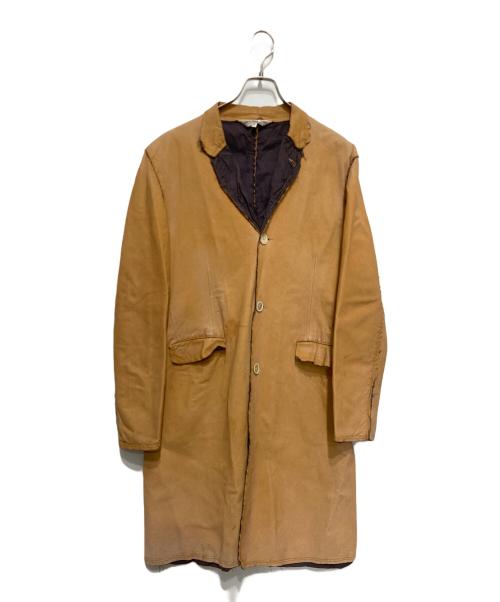 COMME des GARCONS SHIRT（コムデギャルソンシャツ）COMME des GARCONS SHIRT (コムデギャルソンシャツ) エイジング加工ピッグスキンレザーコート ベージュ サイズ:Mの古着・服飾アイテム