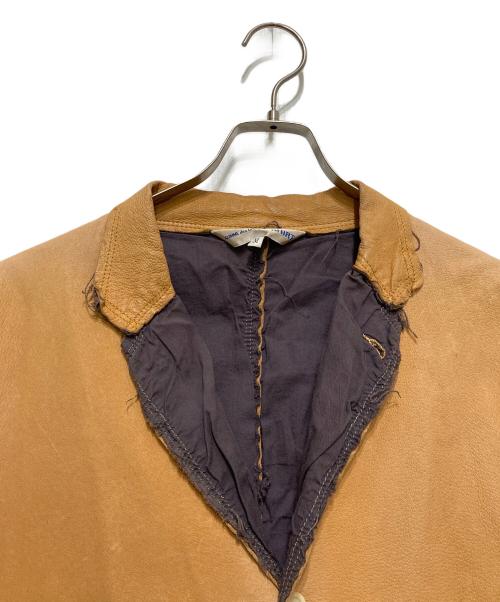 COMME des GARCONS SHIRT（コムデギャルソンシャツ）COMME des GARCONS SHIRT (コムデギャルソンシャツ) エイジング加工ピッグスキンレザーコート ベージュ サイズ:Mの古着・服飾アイテム