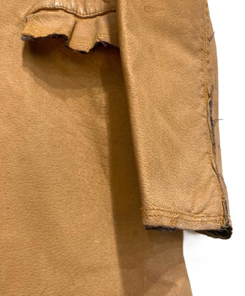 COMME des GARCONS SHIRT（コムデギャルソンシャツ）COMME des GARCONS SHIRT (コムデギャルソンシャツ) エイジング加工ピッグスキンレザーコート ベージュ サイズ:Mの古着・服飾アイテム