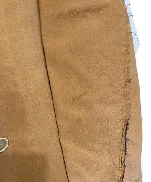 COMME des GARCONS SHIRT（コムデギャルソンシャツ）COMME des GARCONS SHIRT (コムデギャルソンシャツ) エイジング加工ピッグスキンレザーコート ベージュ サイズ:Mの古着・服飾アイテム