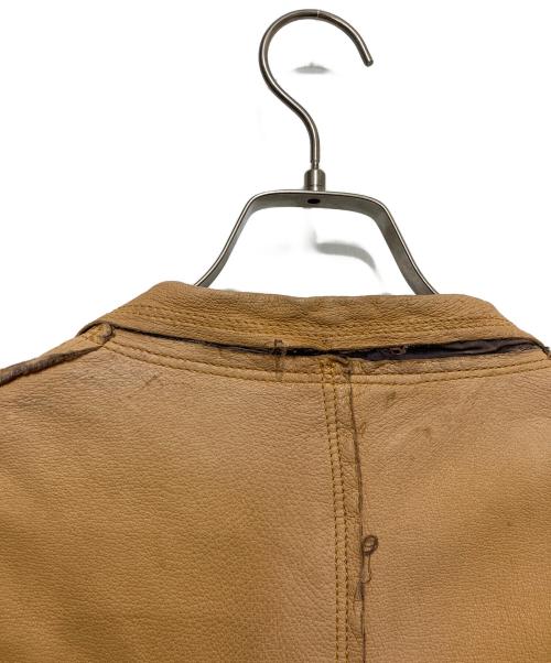 COMME des GARCONS SHIRT（コムデギャルソンシャツ）COMME des GARCONS SHIRT (コムデギャルソンシャツ) エイジング加工ピッグスキンレザーコート ベージュ サイズ:Mの古着・服飾アイテム