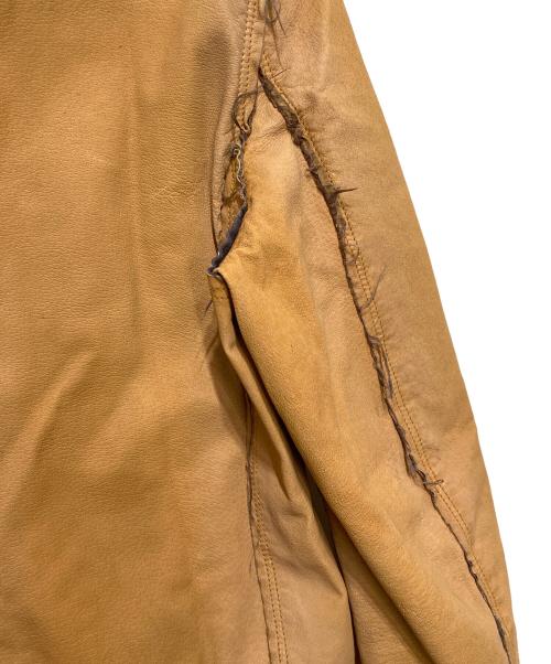 COMME des GARCONS SHIRT（コムデギャルソンシャツ）COMME des GARCONS SHIRT (コムデギャルソンシャツ) エイジング加工ピッグスキンレザーコート ベージュ サイズ:Mの古着・服飾アイテム