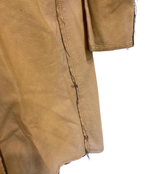 COMME des GARCONS SHIRT（コムデギャルソンシャツ）COMME des GARCONS SHIRT (コムデギャルソンシャツ) エイジング加工ピッグスキンレザーコート ベージュ サイズ:Mの古着・服飾アイテム