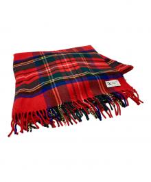 JOHNSTONS OF ELGIN（ジョンストンズ オブ エルガン）の古着「カシミヤ大判ストール」｜レッド