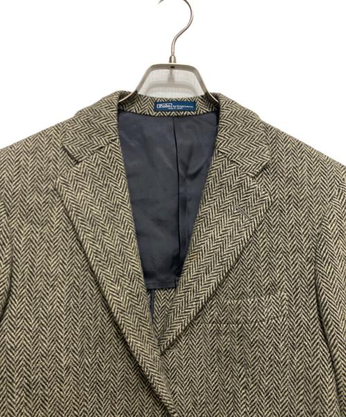 POLO RALPH LAUREN（ポロ・ラルフローレン）POLO RALPH LAUREN (ポロ・ラルフローレン) ウールテーラードジャケット ブラック×ベージュ サイズ:SIZE A6の古着・服飾アイテム