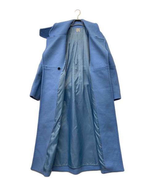 L'AUBE BLANC（ローブ ブラン）L'AUBE BLANC (ローブ ブラン) ウールベルテッドコート スカイブルー サイズ:FREEの古着・服飾アイテム