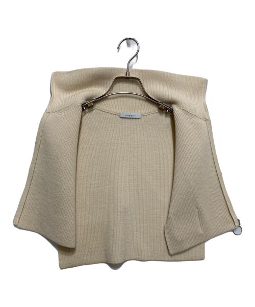 PHEENY（フィーニー）PHEENY (フィーニー) Half cardigan zip snood アイボリー サイズ:Fの古着・服飾アイテム