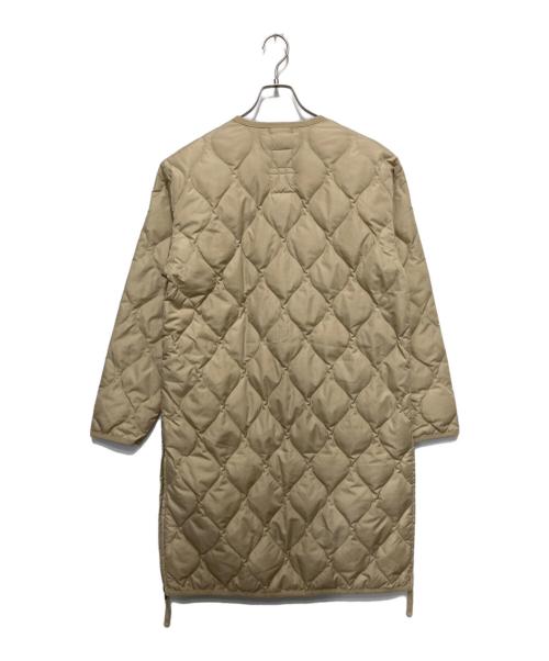 TAION（タイオン）TAION (タイオン) ミリタリーVネックジップダウンコート ベージュ サイズ:Sの古着・服飾アイテム