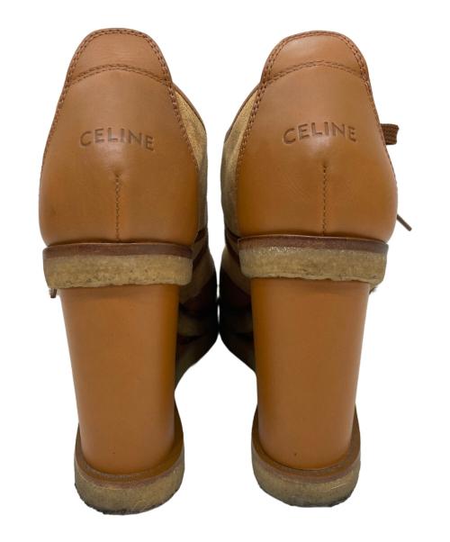 CELINE（セリーヌ）CELINE (セリーヌ) ウェッジソールレースアップシューズ ブラウン サイズ:39の古着・服飾アイテム