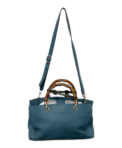 GUCCI（グッチ）GUCCI (グッチ) 2WAYバッグ ブルーの古着・服飾アイテム