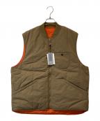 PWAプア）の古着「TWO-FACE QUILTED VEST」｜ブラウン