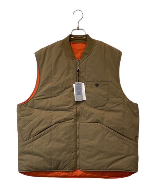 PWA（プア）PWA (プア) TWO-FACE QUILTED VEST ブラウン サイズ:XLの古着・服飾アイテム