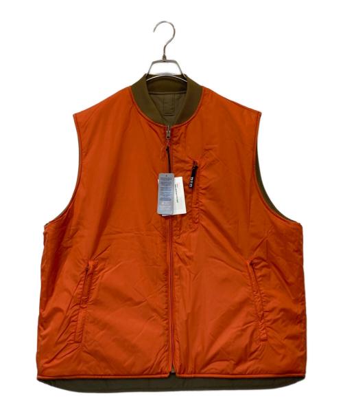 PWA（プア）PWA (プア) TWO-FACE QUILTED VEST ブラウン サイズ:XLの古着・服飾アイテム
