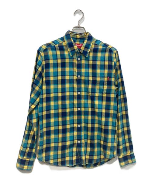 SUPREME（シュプリーム）Supreme (シュプリーム) Plaid Flannel Shirt イエロー×ブルー サイズ:Sの古着・服飾アイテム