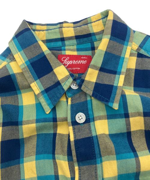 SUPREME（シュプリーム）Supreme (シュプリーム) Plaid Flannel Shirt イエロー×ブルー サイズ:Sの古着・服飾アイテム