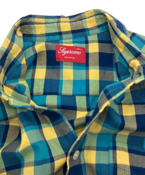 SUPREME（シュプリーム）Supreme (シュプリーム) Plaid Flannel Shirt イエロー×ブルー サイズ:Sの古着・服飾アイテム
