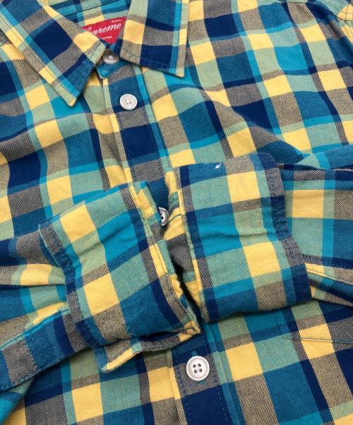SUPREME（シュプリーム）Supreme (シュプリーム) Plaid Flannel Shirt イエロー×ブルー サイズ:Sの古着・服飾アイテム