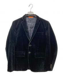 Paul Smith London（ポールスミスロンドン）の古着「ベロアテーラードジャケット　473347」｜ブラック